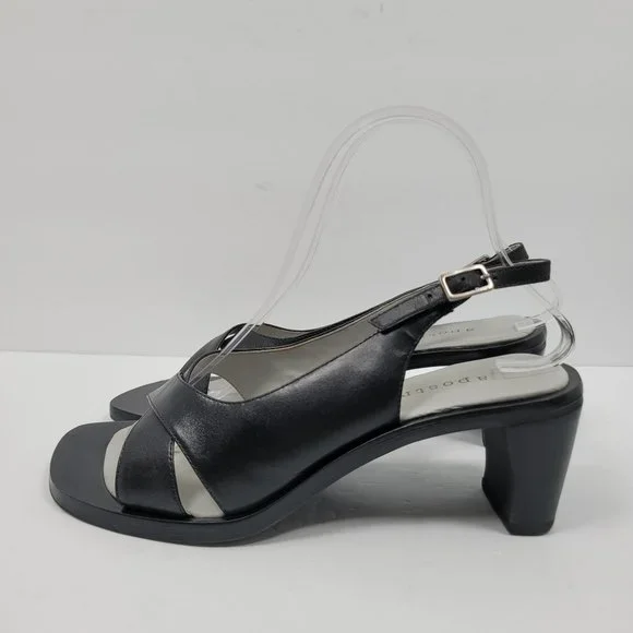 Apostrophe Caray Women's Block Heel Black Leather Shoes US Size 8.5M - Picture 2 of 9